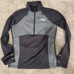 Fila Black and Gray Performance Pullover